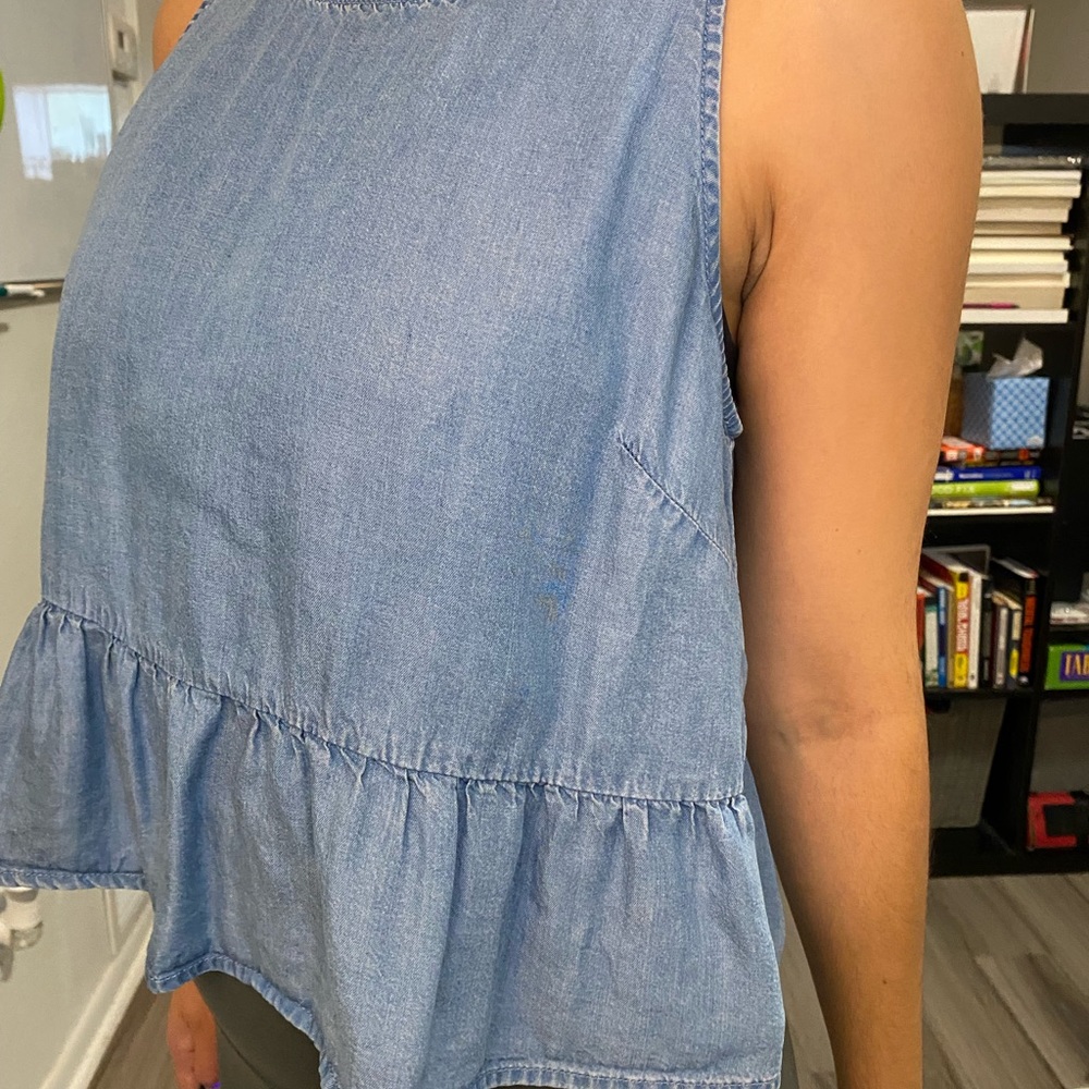 Denim crop Tank top
